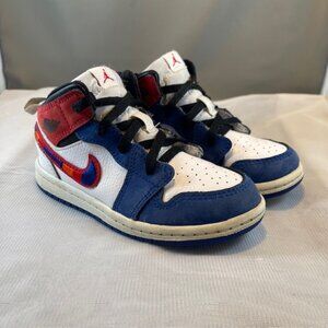 Nike Air Jordan 1 Mid SE Toddler Shoes Size 9C Multicolored Swoosh BQ6933-146